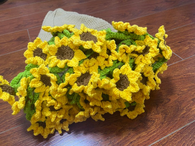 Bouquet Blanket-Sunflower & Daisy Crochet Pattern