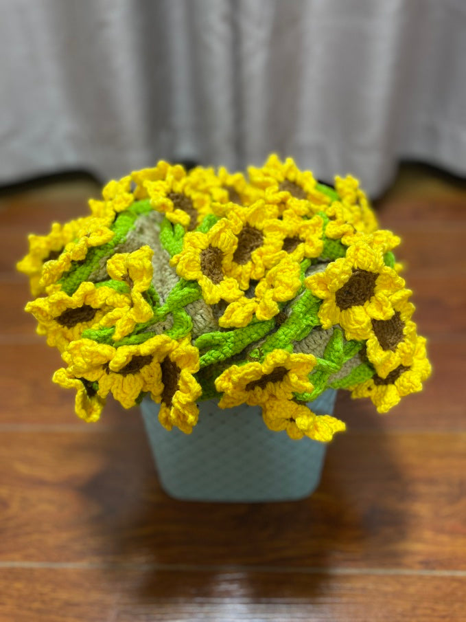 Bouquet Blanket-Sunflower & Daisy Crochet Pattern