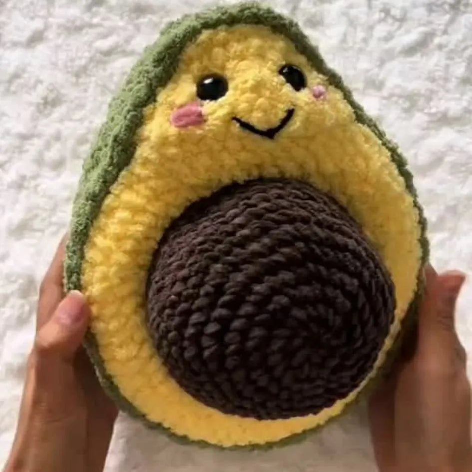 Avocado Plushie Crochet Pattern