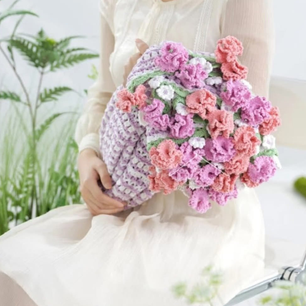 Combo 5 in 1 Colorful Bouquet Blanket Crochet Pattern