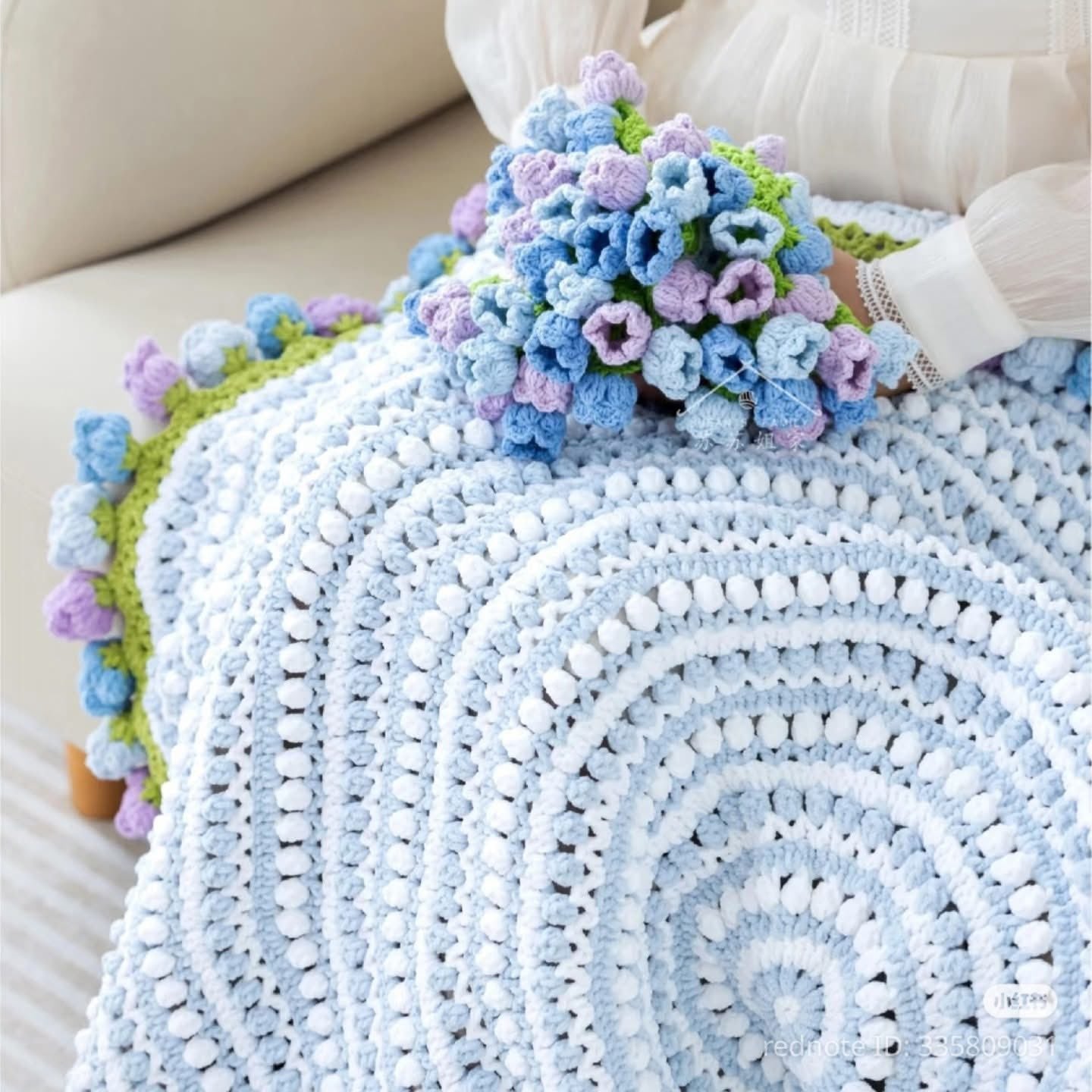 Combo 5 in 1 Colorful Bouquet Blanket Crochet Pattern