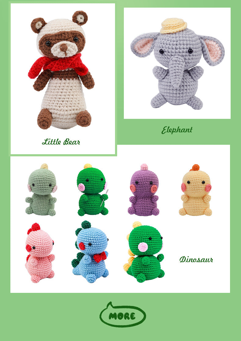 wool animal crochet supplies set