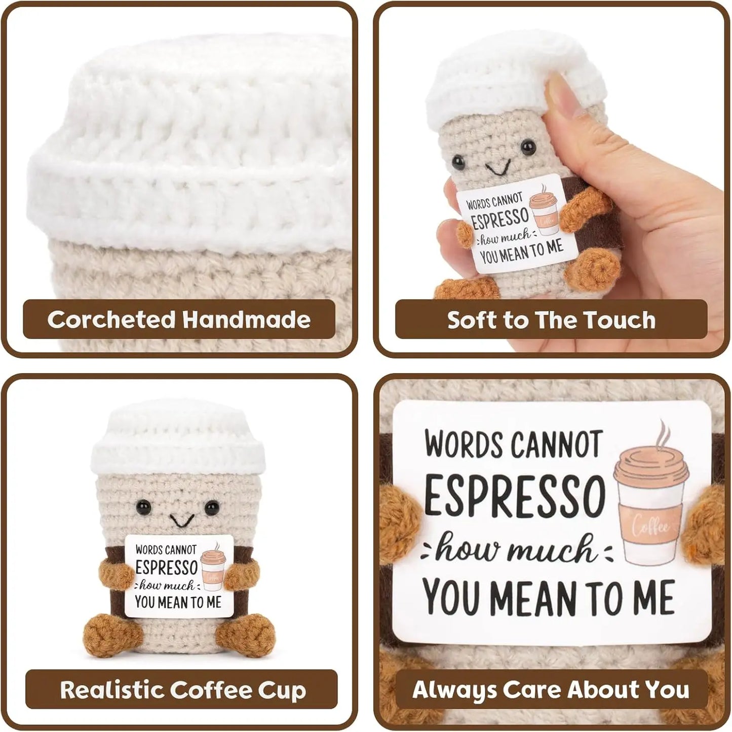 Crochet Coffee Doll Handmade Gift