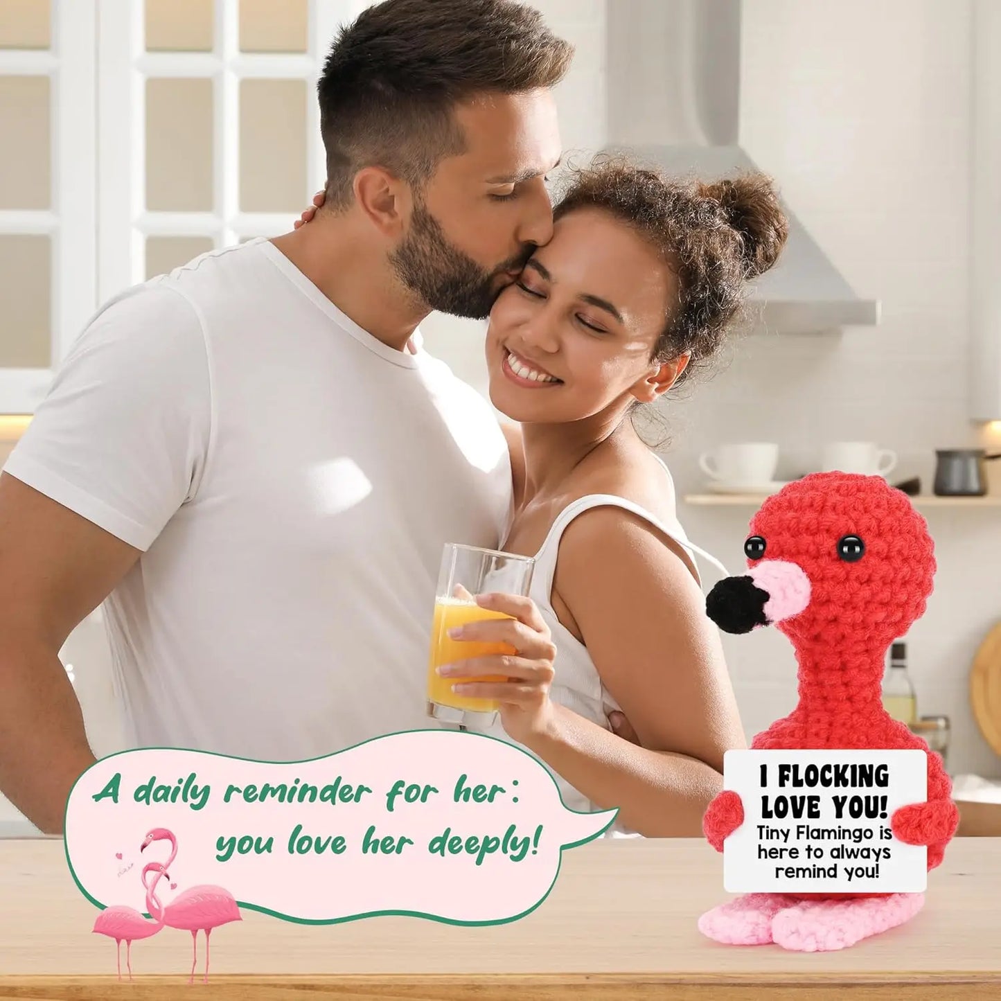 flamingo crochet doll home decor