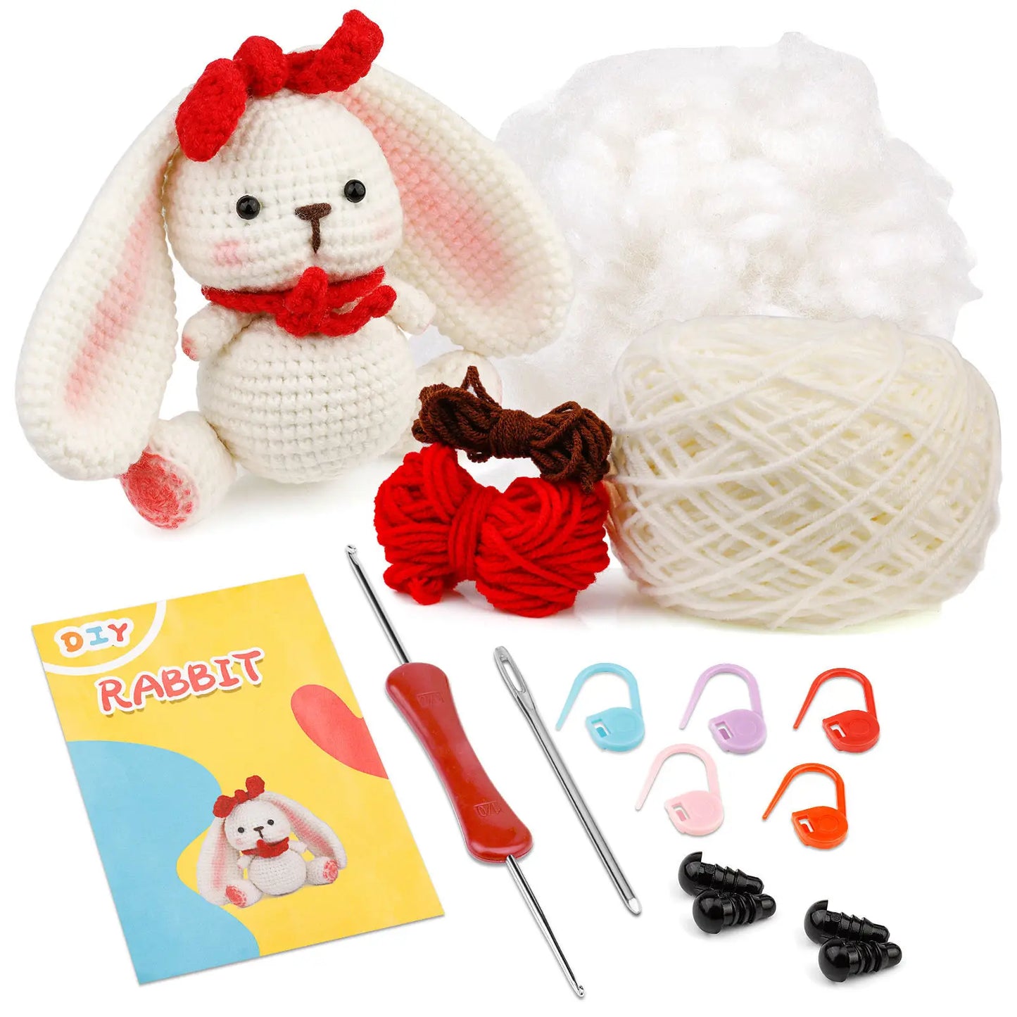 wool animal crochet supplies set