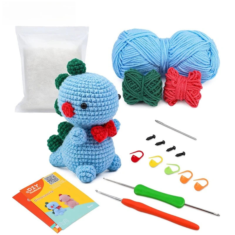 wool animal crochet supplies set