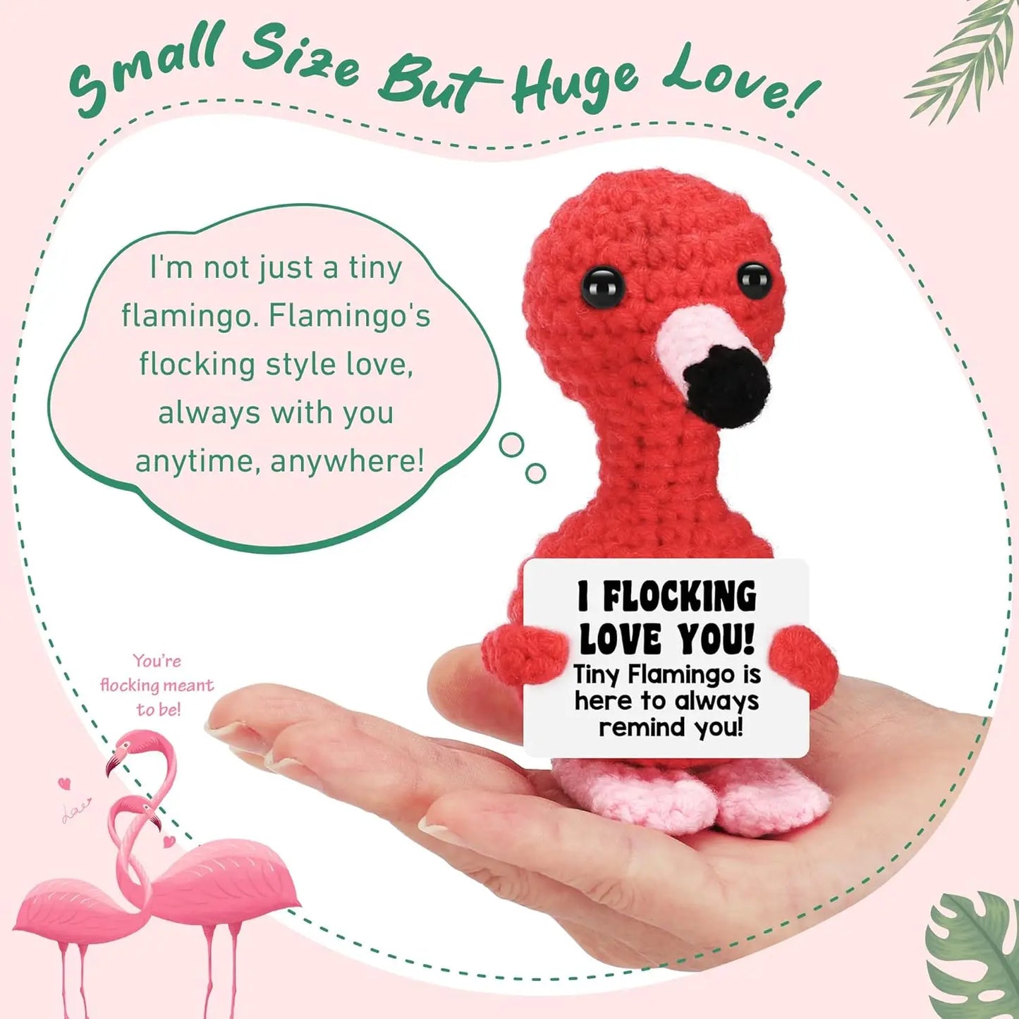 flamingo crochet doll home decor