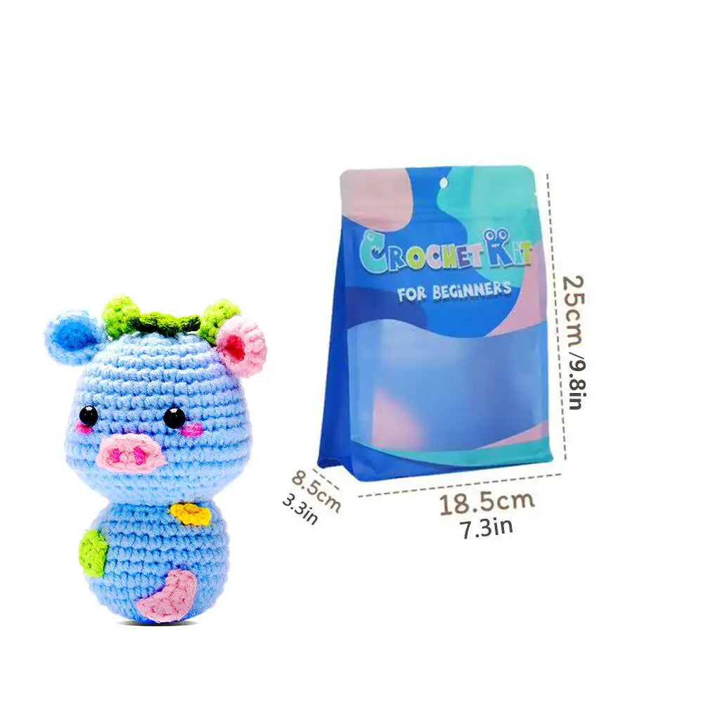 pig crochet kit handmade art