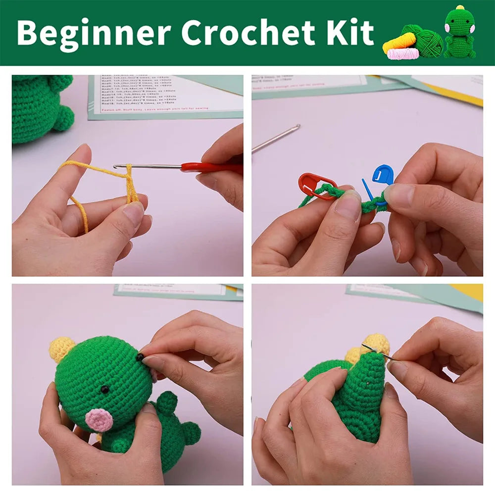 wool animal crochet supplies set