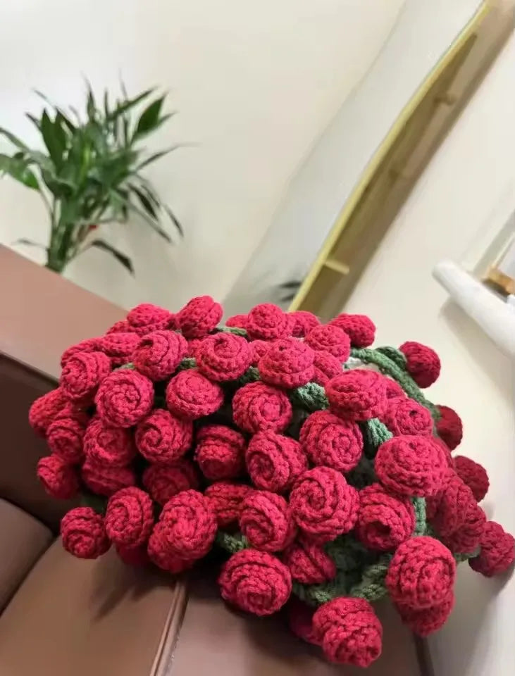 Rose Flower Blanket Crochet Gift