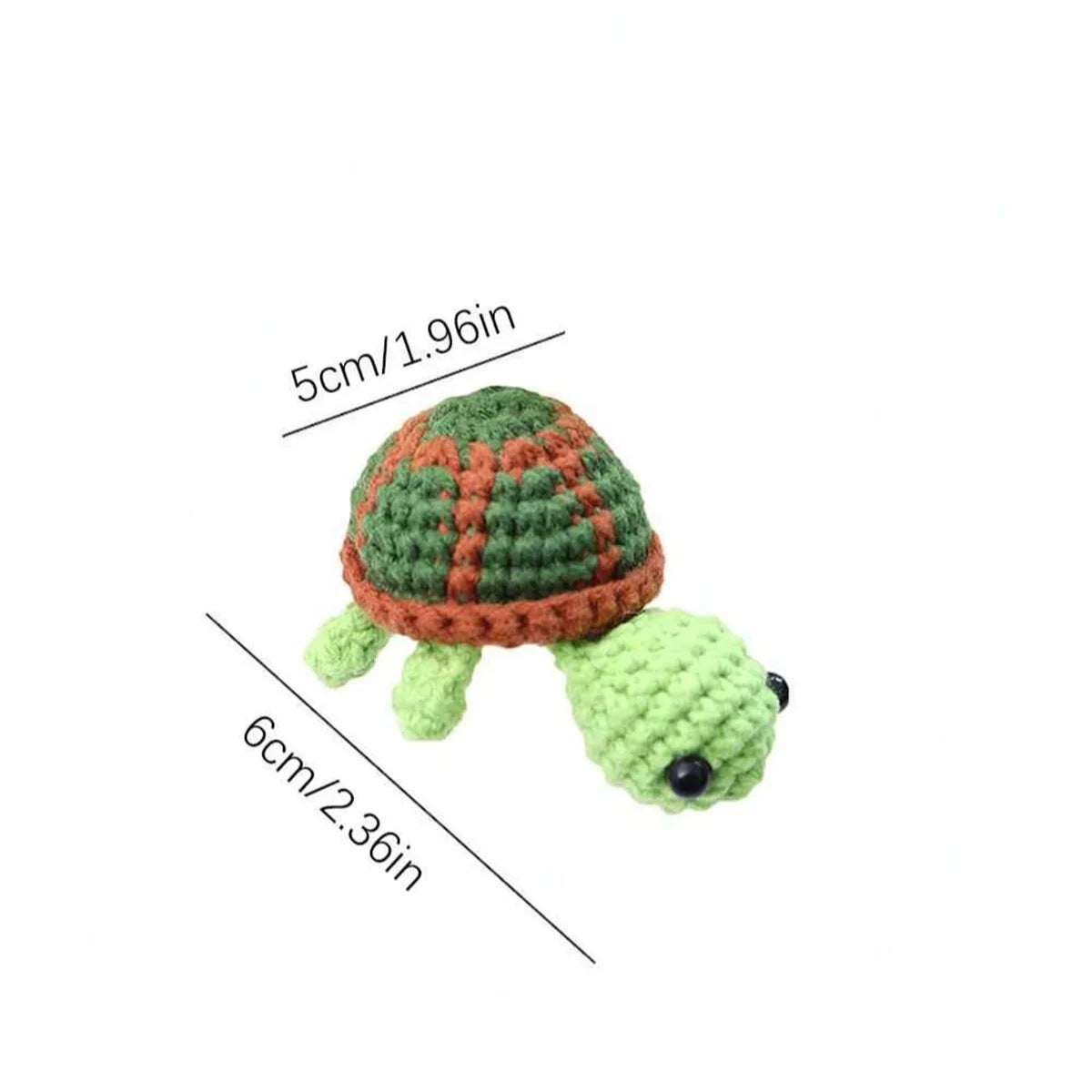 Crochet Turtle Keychain for Kids