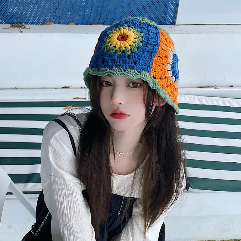 flower crochet bucket hat summer