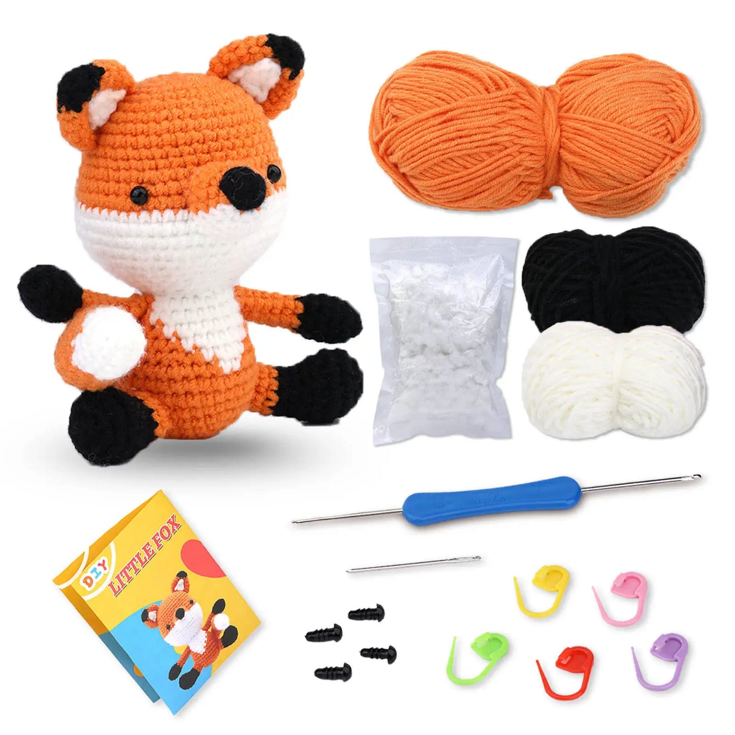 wool animal crochet supplies set