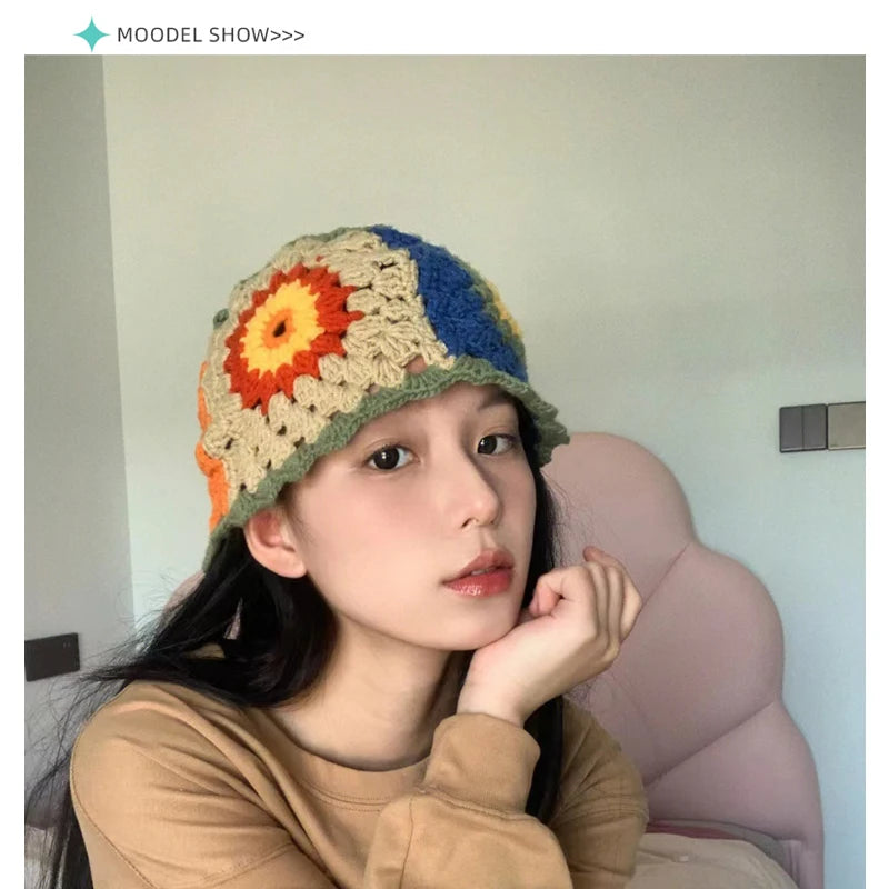 flower crochet bucket hat summer