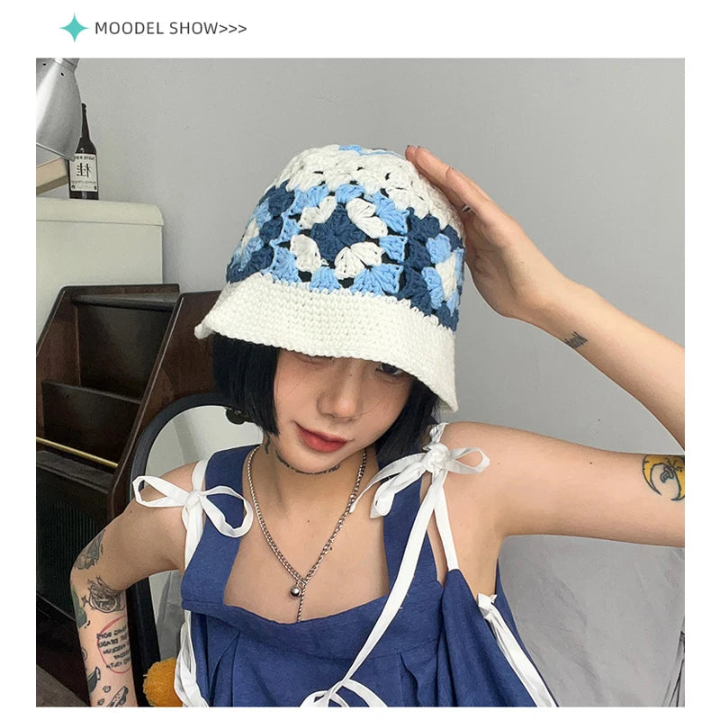 flower crochet bucket hat summer