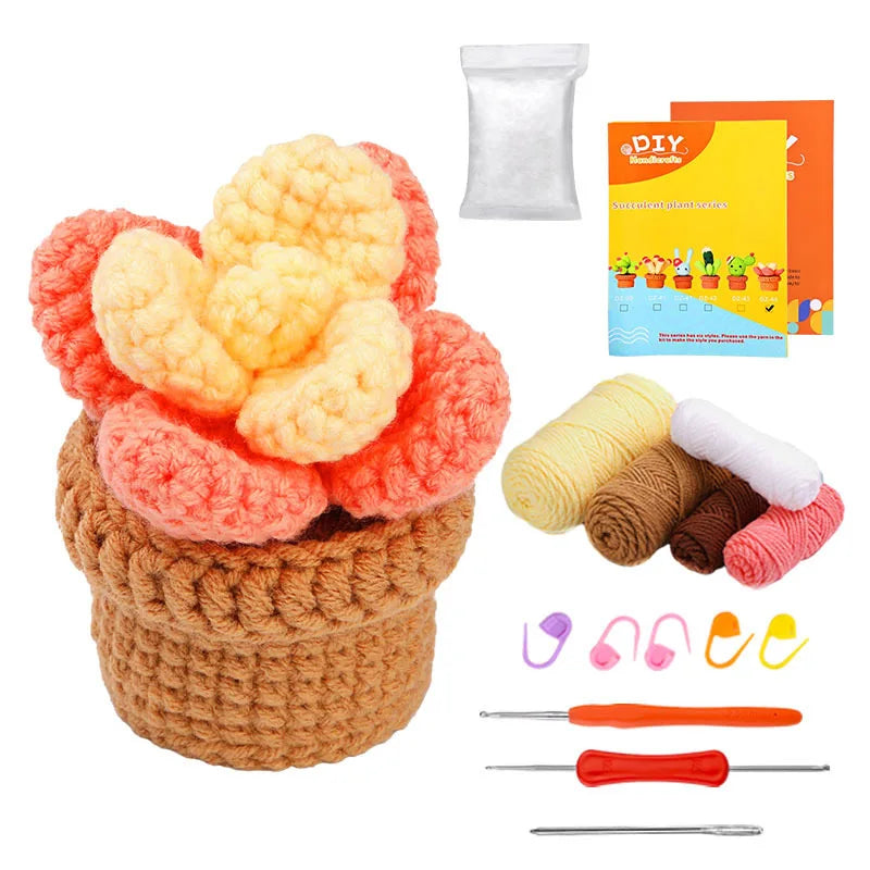 wool animal crochet supplies set