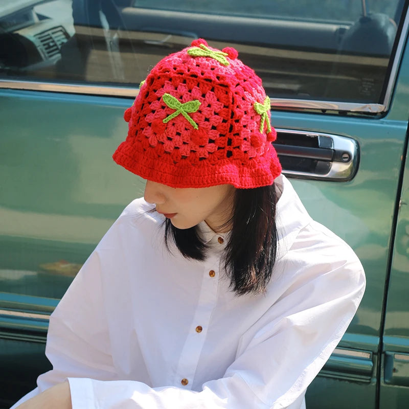 flower crochet bucket hat summer