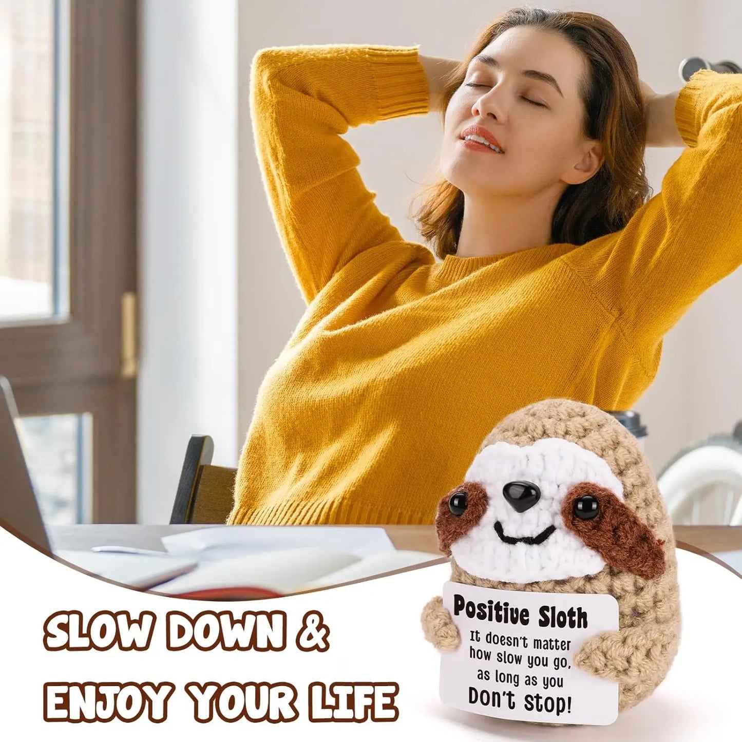 Crochet Sloth Home Room Decor