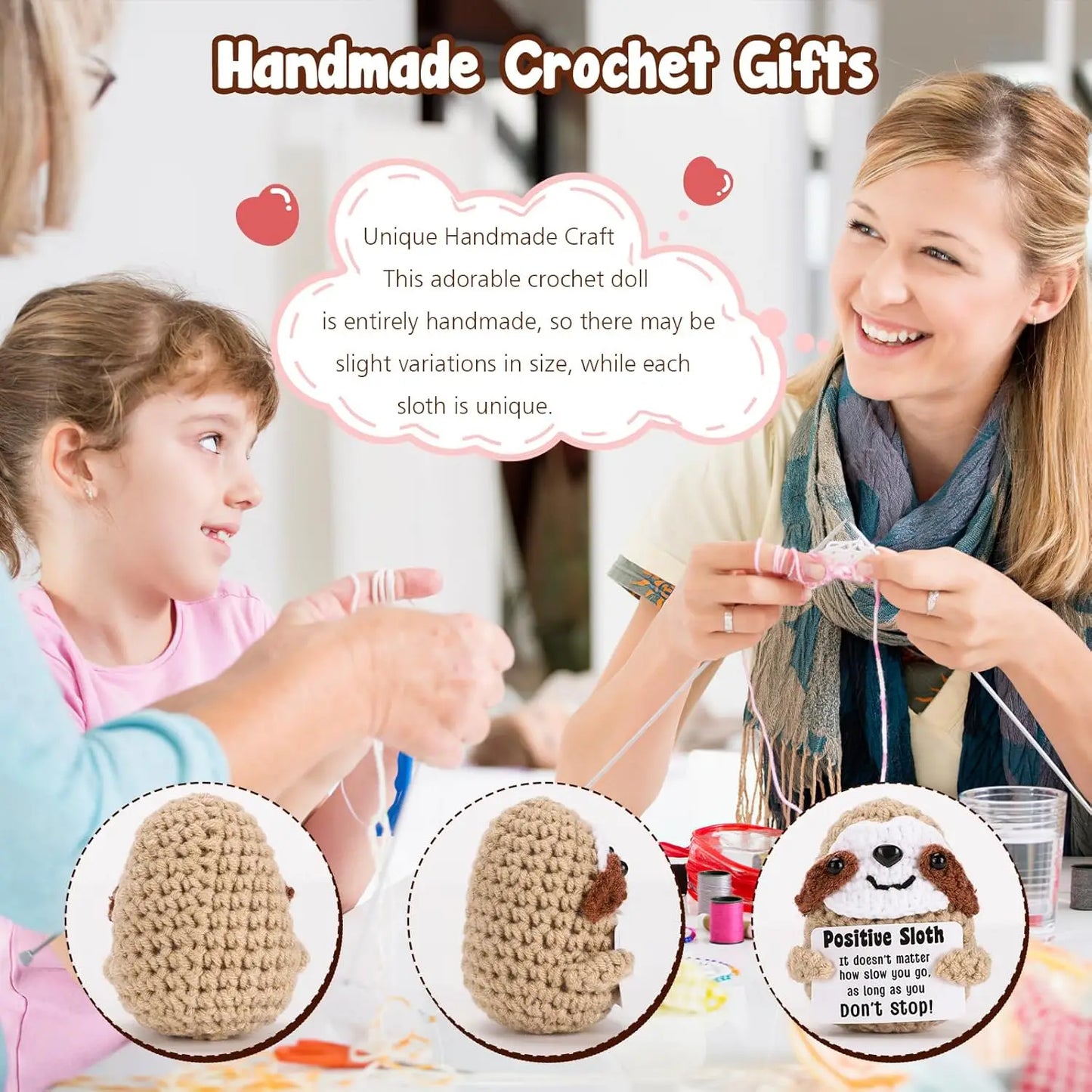 Crochet Sloth Home Room Decor