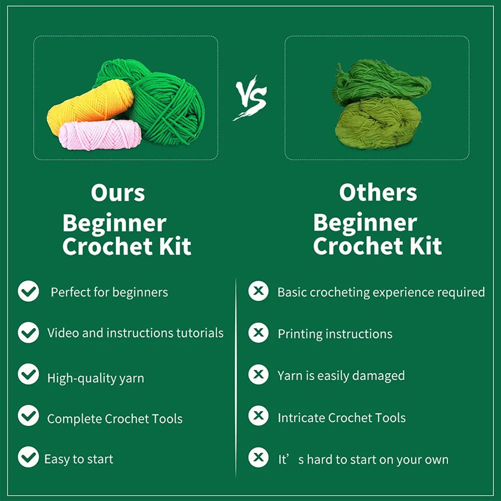 wool animal crochet supplies set