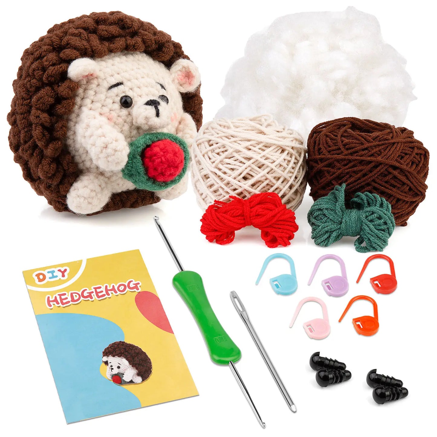 wool animal crochet supplies set
