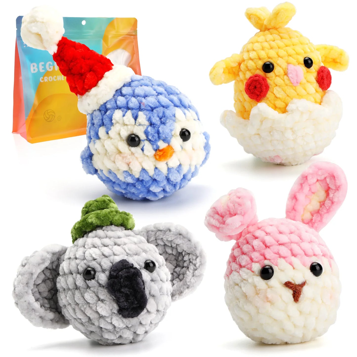 wool animal crochet supplies set