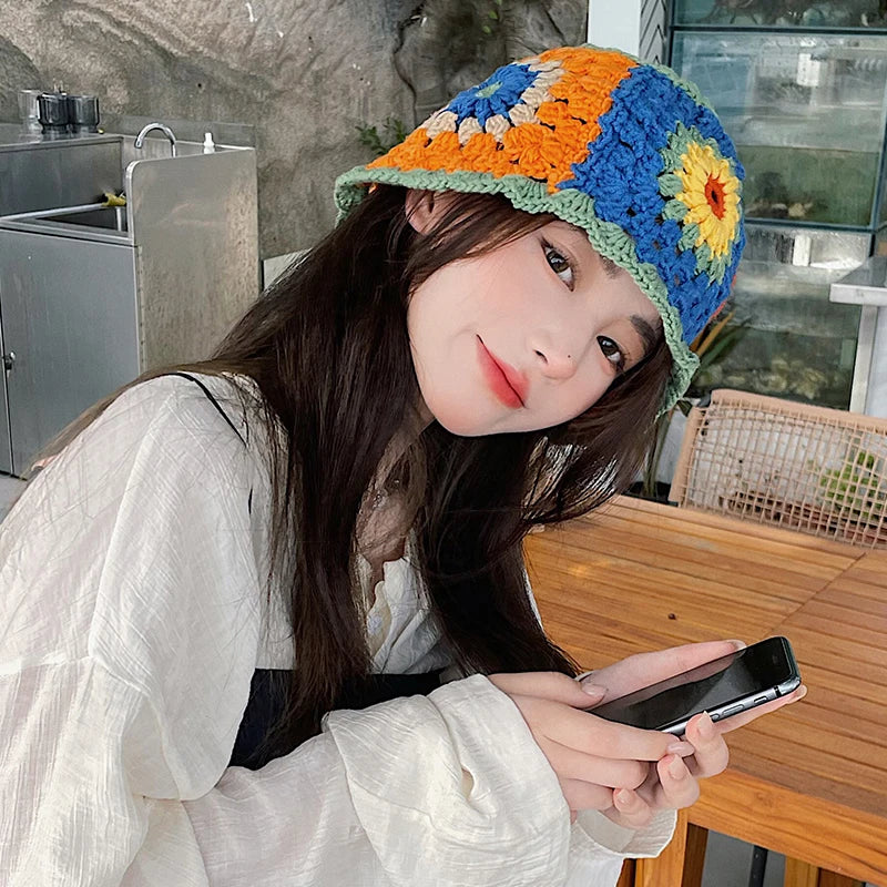 flower crochet bucket hat summer