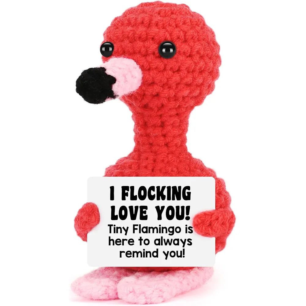 flamingo crochet doll home decor