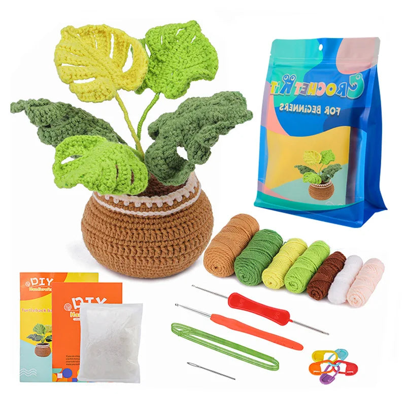 wool animal crochet supplies set