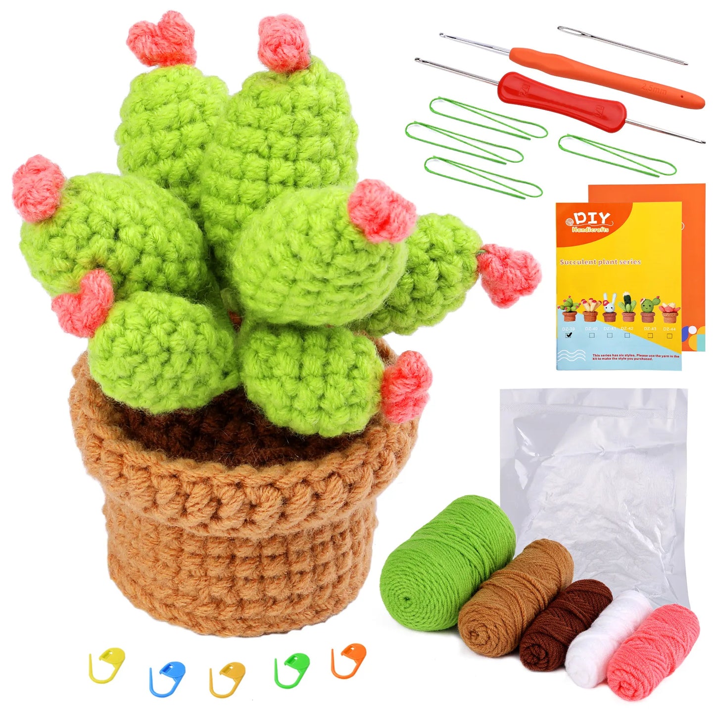 wool animal crochet supplies set