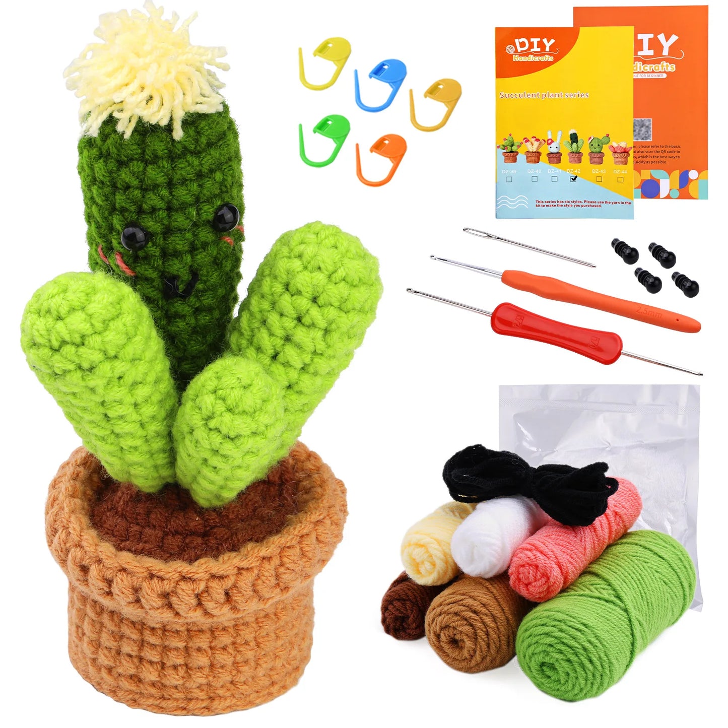 wool animal crochet supplies set