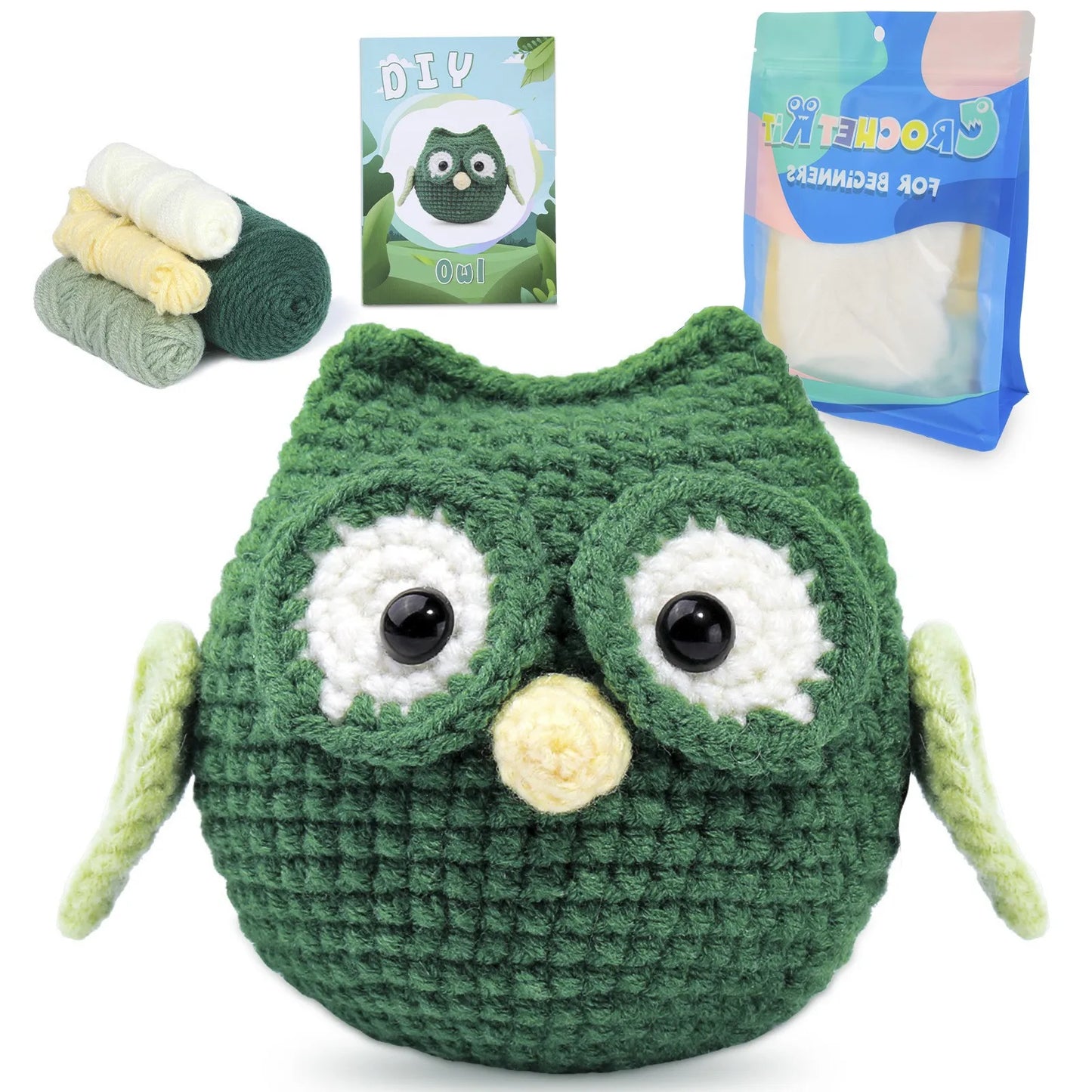 wool animal crochet supplies set