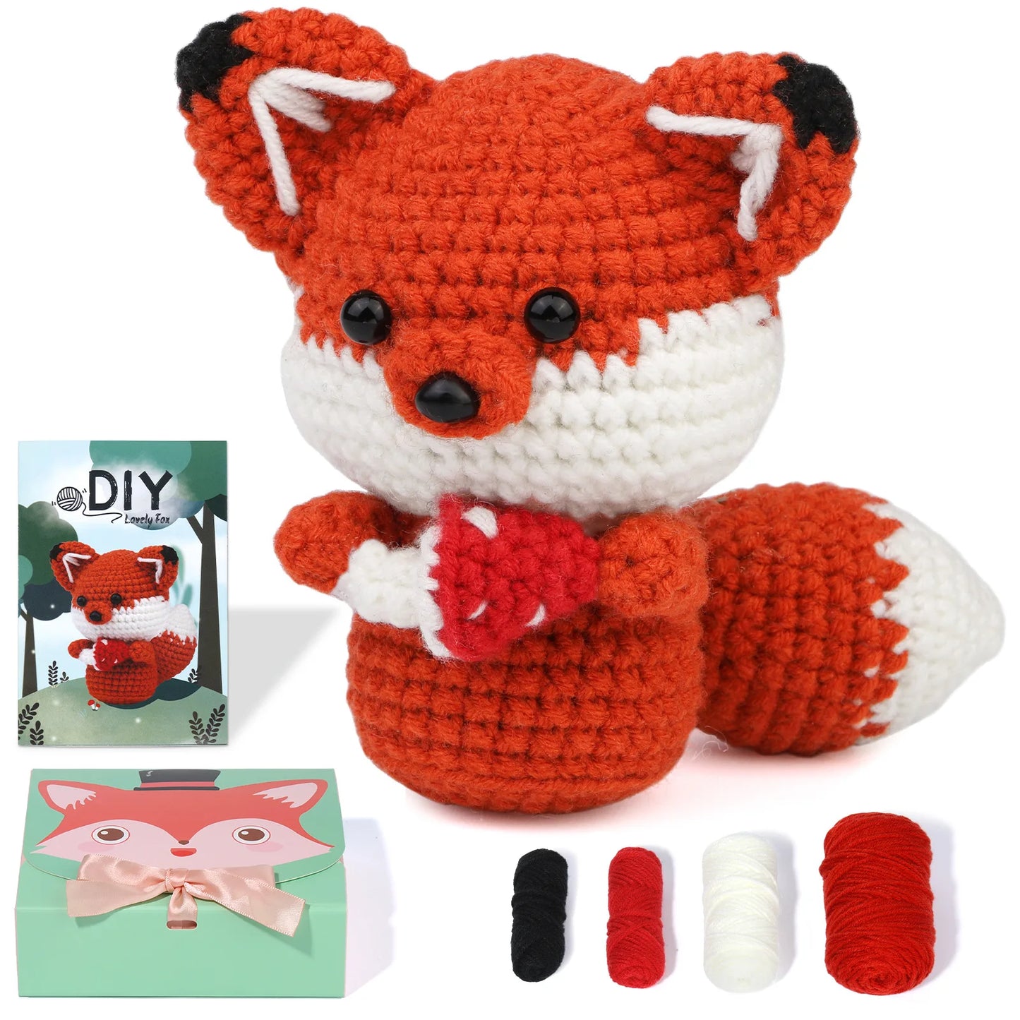 wool animal crochet supplies set