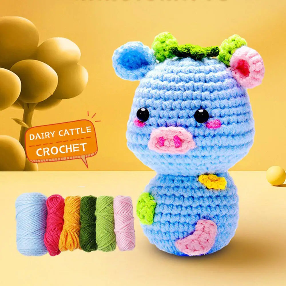 pig crochet kit handmade art