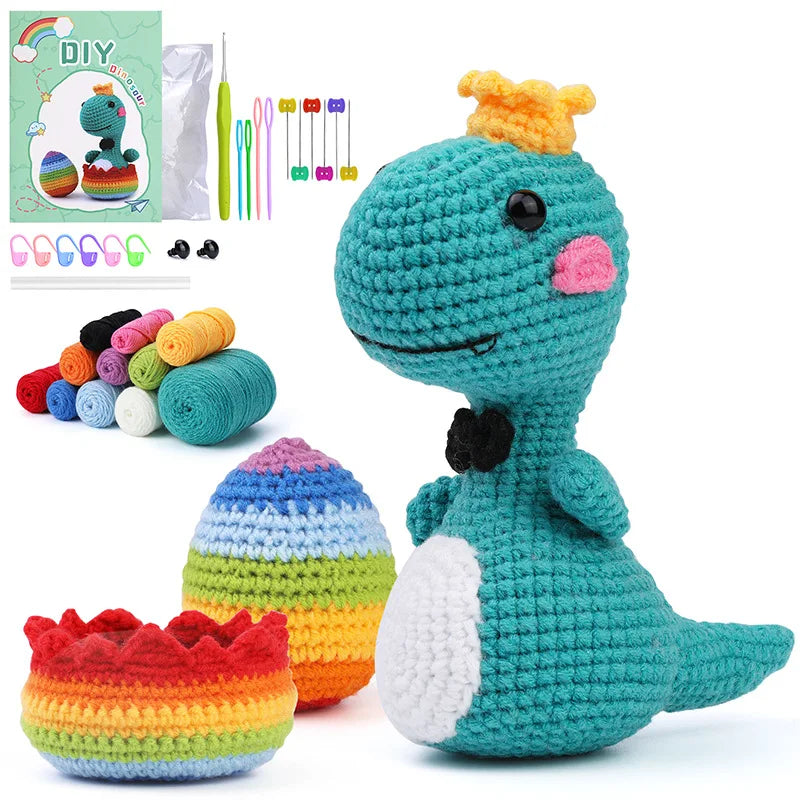 wool animal crochet supplies set