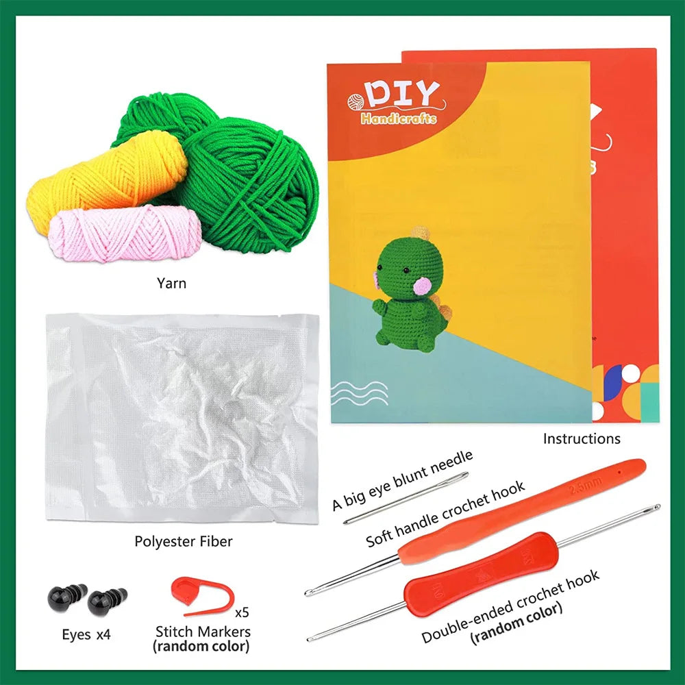 wool animal crochet supplies set
