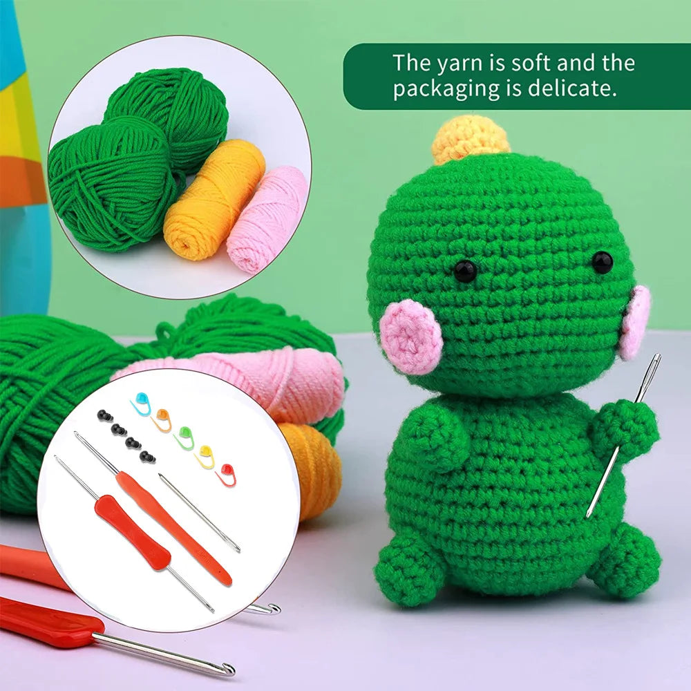 wool animal crochet supplies set