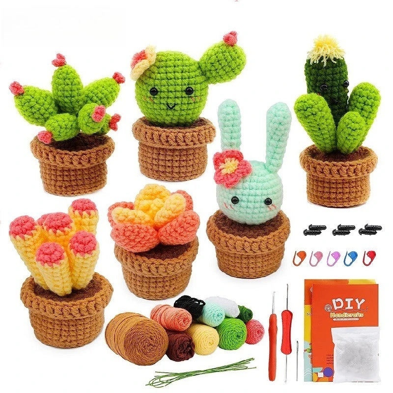 wool animal crochet supplies set