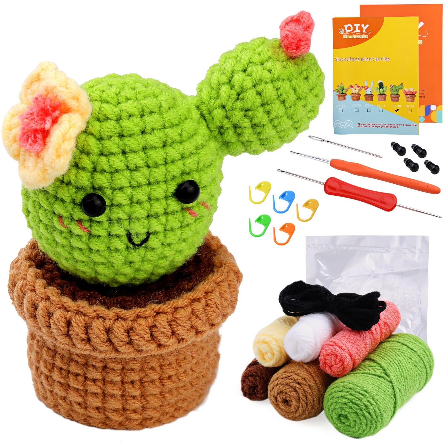 wool animal crochet supplies set