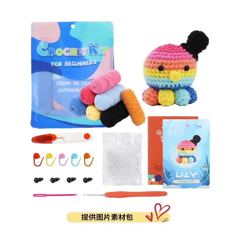 wool animal crochet supplies set