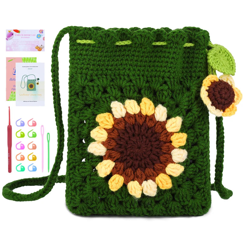 crochet kit with hook and yarn