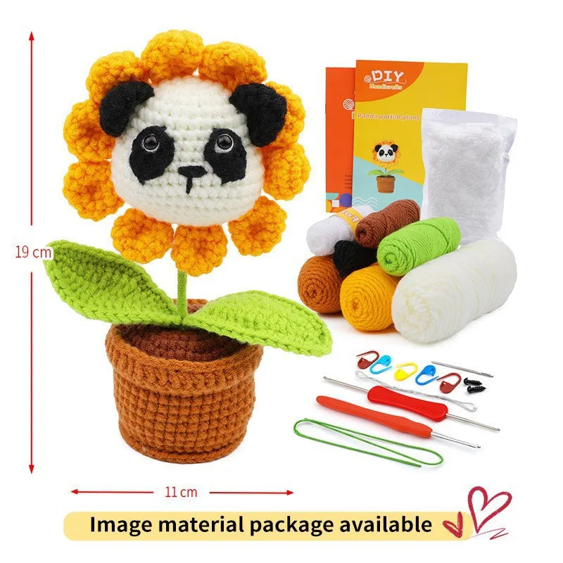 wool animal crochet supplies set