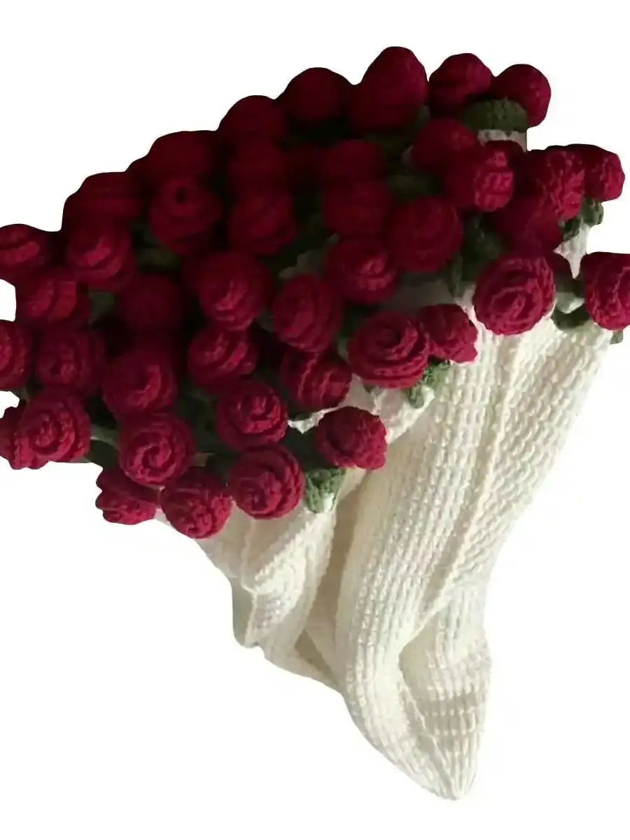 Rose Flower Blanket Crochet Gift