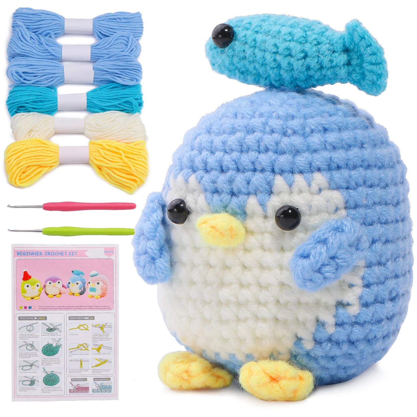 wool animal crochet supplies set