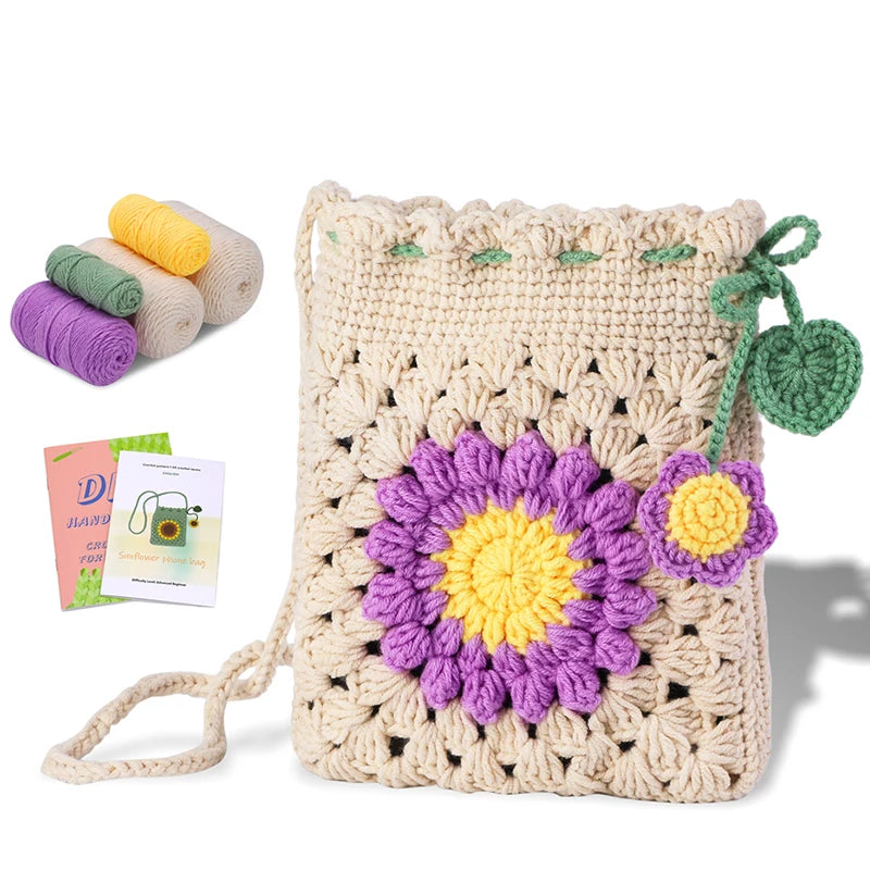crochet kit with hook and yarn