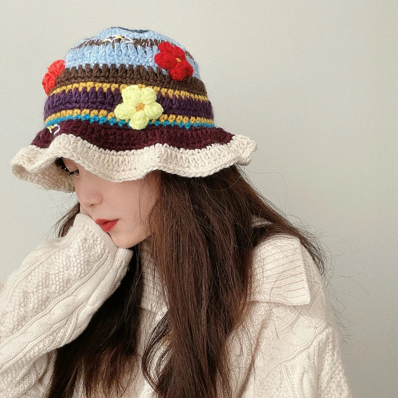 flower crochet bucket hat summer