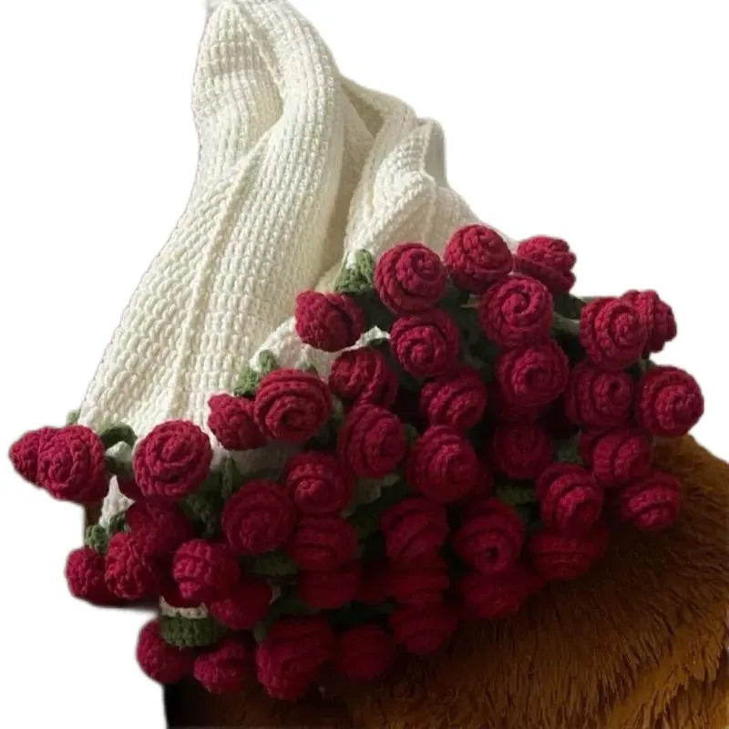 Rose Flower Blanket Crochet Gift