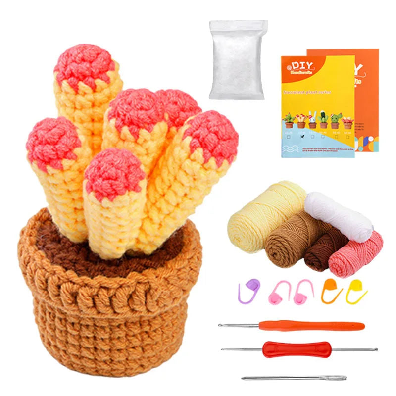 wool animal crochet supplies set