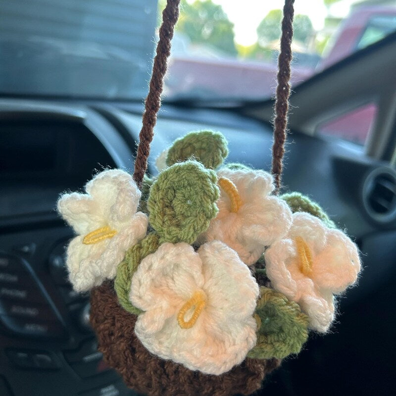 White Rosie Hanging Crochet Pattern