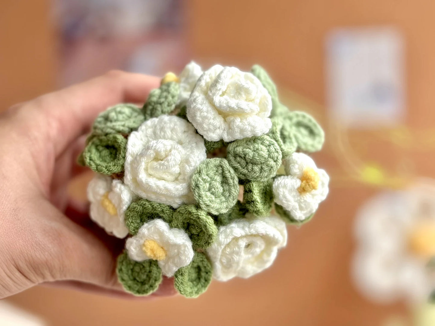 White Rosie Hanging Crochet Pattern